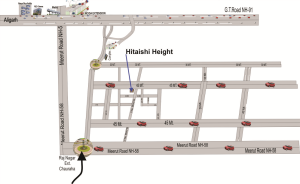 Location Map : 1 Bhk flat in Raj nagar Extension, NH-58, Ghaziabad